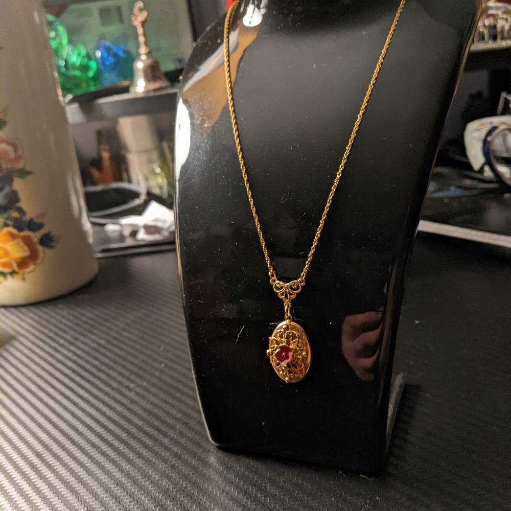 Papillion Gold Tone Locket